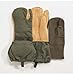 GI. Leather Trigger Finger Mittens (Large)