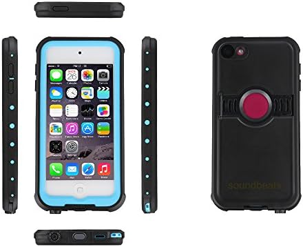 iPod 6 Warterproof Case [Upgrade Version iPod Touch 5],Waterproof Shockproof Dirtproof Snowproof Case Cover with Kickstand (Blue)