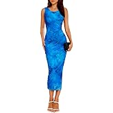 oten Women's Sleeveless Mesh Floral Summer 2025 Ruched Bodycon Slit Wedding Guest Cocktail Party Midi Dress