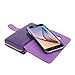 S6 Case, Galaxy S6 Case, Cellularvilla Galaxy S6 [wallet bag] Case, Pu Leather Flip [7 Card Slots] [Purse] Case, [Zipper Wallet] [Magnetic Detachable] Back Cover For Samsung Galaxy S6 (Purple)