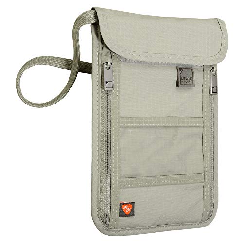 Lewis N. Clark RFID Blocking Stash Wallet, Travel Neck Pouch Passport