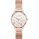Michael Kors Women's Portia Analog-Quartz Watch with Stainless-Steel Strap, Rose Gold, 14 (Model: MK3841)