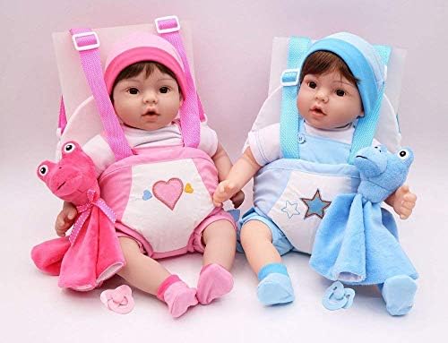開店記念セール 生まれ変わった人形 子供のおもちゃ生まれ変わった手作り16 40 Cmソフトシリコーンビニール生まれ変わった赤ちゃんツイン赤ちゃん の人形現実的なビニール新生児人形の男の子と女の子の双子クリスマスギフト