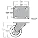 Industrial Grade 5 Inches Caster Wheels Heavy Duty Set of 4, All Swivel, Half with Rear Brakes