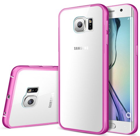 URFUNNY Sansung Galaxy S6 edge protective skins cases (PINK)