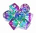 DND Dice Set,7-Die Polyhedral Dice Compatible Dungeons Dragons(D&D) Pathfinder Role Playing Game(RPG) MTG Tabletop Aurora Series Dice (Purple Aurora)