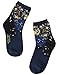 OSABASA Womens 4 Pairs Fashion Cotton Crew Socks Famous Collection Painting (KWMS027-4SET, shoe size 8-11)