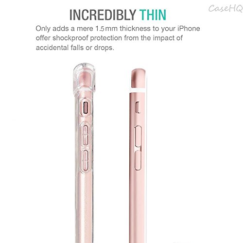 [2Pack]iPhone 6S Plus Case iPhone 6 Plus Case, CaseHQ Crystal Clear Enhanced Grip Protective Defender cover Soft TPU Shell Shock-Absorption Bumper Anti-Scratch Air Cushioned 4 Corners-clear+clear - Thumbnail 4
