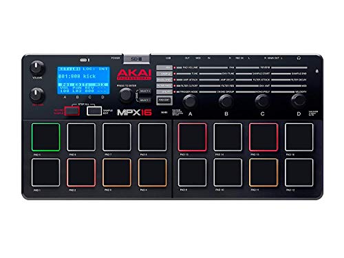 Akai Professional MPX16 | 16-Pad Sample Player and Recorder with SD Card Slot and Built-In Mic (16 Pad) + 32GB Memory Card + Hosa Dual 1/4 Inch To Dual 1/4 Inch Stereo Cable + Photo4Less Clean Cloth