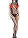 Amoretu Womens Halter Fishnet Cupless Crotchless Bodystocking Lingerie, One Size, Black