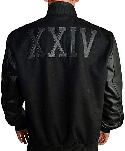 Creed Micheal B Jordan XXIV Kobe Destroyer Black Fleece Jacket with Leather Sleeves