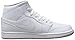 Nike Men's Air Jordan 1 Mid White/White/Wolf Grey Basketball Shoe - 9.5 D(M) US