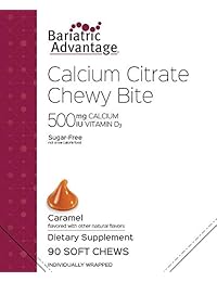 Ventaja Citrato de Calcio Chewy Bites 500 mg (para personas con sobrepeso Bolsa de 90),...