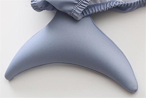 Kids Baby Boys Girls 3D Cartoon Shark One-Piece Swimsuit Bodysuit Bathing Suit with Cap Size 1-2 Years/TagXL (Gray)