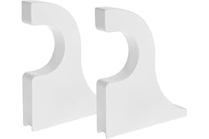 VANZACK 2pcs Wooden Curtain Rod Bracket Support Brackets for Window Wall Mounted Bedroom Living Bathroom