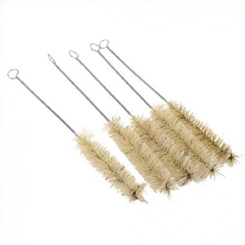 Sky Fish Tube Washing Brush Test Tube Bottle Brush Twisted Metal Grip Bottle Cleaning Brushes Measuring Cylinder Laboratory Cleaner Bristle Kit Tool 5 Pieces - Thumbnail 5