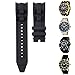 Adebena Watch Band fit Invicta Pro Diver Black Silicone Watch Band for Invicta Pro Diver Rubber Strap