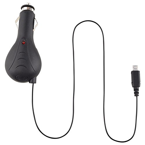 Micro-USB Retractable Car Charger for Blackberry Curve 8900 Flip 8220 Storm 9530 Tour 9630 Gemini 8520