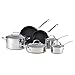 Circulon Genesis Stainless Steel Cookware Pots and Pans Set, 10 Piece