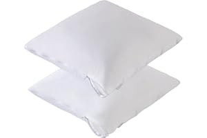 KINGNEX Feather Proof Pillow Protectors 22x22 Pack of 2 Waterproof Soft Bamboo Viscose Jersey Square Pillow Covers for Throw Pillow