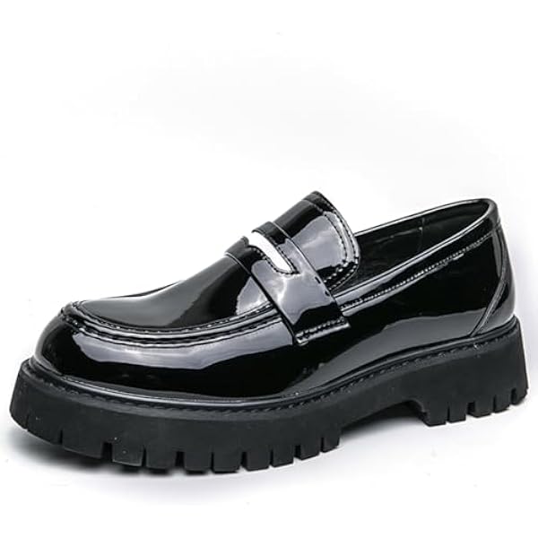 Amazon.com | FOWT Men Glossy Square Toe Tassels Decor  display picture 1