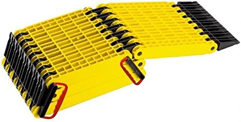 Uniko 6-in-1 folding car ramp, foldaway plastic sand ladder, Yellow