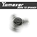 Yomaxer Fidget Spinner,EDC Spinner Toy,Tri-Spinner Fidget Toy Nylon PA Material Hybrid Si3N4 Ceramic Bearing (Black)