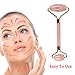 Rose Quartz Roller - Anti Aging Jade Roller for Face to Reduce Wrinkle - Jade Facial Roller + Free Facial Cream Spoon and Eye Cream Stick…
