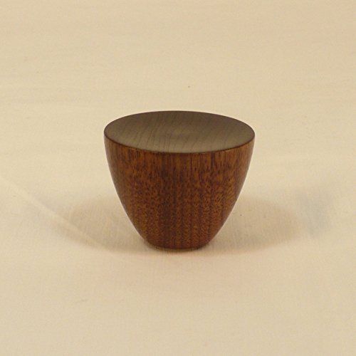 Lamp Finial Black Walnut Wood Mid Century Modern Cup Pattern 5