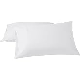 Coyuchi Classic Sateen Pillowcase Set, 100% GOTS Certified | Standard/Queen, Alpine White, Organic Cotton, Silky Soft, Luxury Pillowcases, 2 Pillowcases