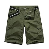 Men’s Outdoor Tactical Shorts Lightweight Expandable Waist Cargo Shorts with Multi Pockets Quick Dry Water Resistant #6222