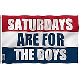 Anley |Fly Breeze| 3x5 Foot Saturdays are for The Boys Flag - Vivid Color and UV Fade Resistant - Canvas Header and Double Stitched - Male Fraternity Flags Polyester with Brass Grommets 3 X 5 Ft