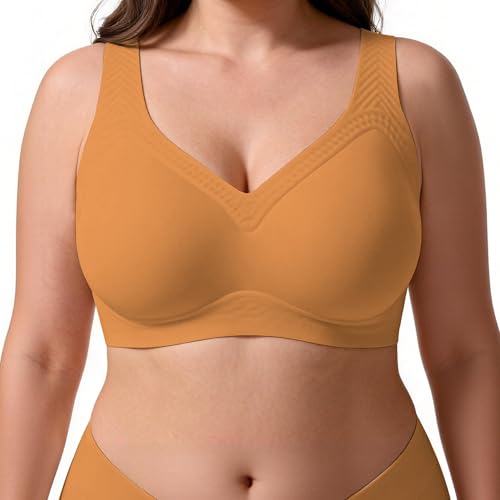 Soft Intention Jelly Bras for Women Wireless Push Up Support Plus Size Bra at Amazon