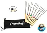 Roasting Skewers, 8 Telescoping, 32-Inch, Comes With Bag- Perfect For Outdoor BBQ, Marshmallow, S’mores, Cooking And Hotdog Roasting