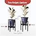 Home Euphoria Natural Bamboo Adjustable Plant Stand. Mid Century Flower Pot Holder and Display. Fits Planters and pots up to 10 Inches (Plant and Pots NOT Included) (Black Bamboo)thumb 2