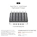 Multi Device Charging Station with Switch JZBRAIN 5 Ports Total 40W for Apple Samsung etc Cellphones and Tablets (White, 5 Short Cables Included)