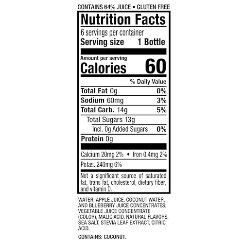 MOTT’S ACTIVE BLASTIN’ BERRY HYDRATING JUICE BEVERAGE, 8 FL OZ BOTTLES, 24 COUNT (4 PACKS OF 6), MADE WITH NATURALLY SOURCED ELECTROLYTES & COCONUT WATER, GLUTEN & CAFFEINE-FREE, KOSHER