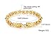 Qinggetme Men 18K Gold-Plated Cool Domineering Double Dragon Clasp Bracelet