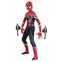 Rulercosplay Unisex Spandex Spider Costume with Web Shooters Lycra Zentai Halloween Cosplay Costumes Kids/Adult 3D Style (Kids-S, Iron Spider)