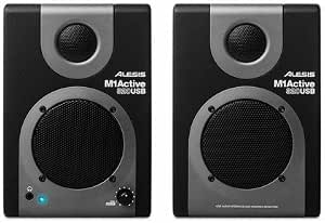 Alesis M1 Active 320 USB | Full-Range Studio Monitor Desktop Speakers with Bass Boost (Pair)