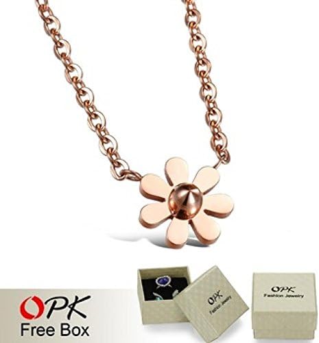 Wonderful Dream Opk Jewelry Korean Version Of Flower 18K Gold Rose Gold Necklace Lady Fashion Gift Necklace yjalinecklaces938