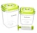Freshseven Vacuum Seal Air-tight Versatile Food Container and Instant Marinator with a Pump- High Square Set of Two- 2.1 Quart + 1.4 Quart Made of BPA-free Tritan Microwave Safe Diswasher Safe