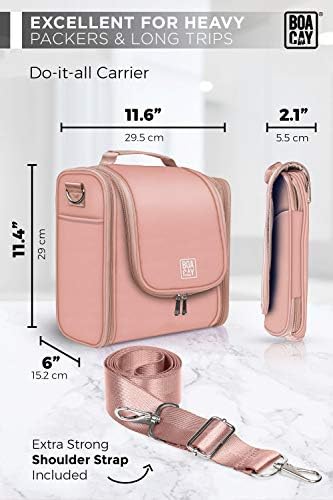 Extra Large Hanging Travel Toiletry Bag for Women and Men, Hygiene Bag, Bathroom and Shower Organizer Kit with Elastic Band Holders for Toiletries, Cosmetics, Makeup, Brushes 4 Extra Large Hanging Travel Toiletry Bag for Women and Men, Hygiene Bag, Bathroom and Shower Organizer Kit with Elastic Band Holders for Toiletries, Cosmetics, Makeup, Brushes