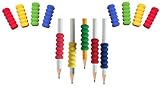 ALAZCO 8pc Pencil Grips, Soft Cushioned Foam, Assorted Colors