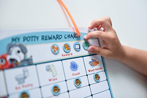Potty Training Chart for Girls, Boys, Multiple Kids by Learn Laugh Love Kids - Potty Reward Chart for Toddlers Motivates & Rewards Potty Training Activities - Magnetic Potty Chart with Fun Magnets - Thumbnail 5