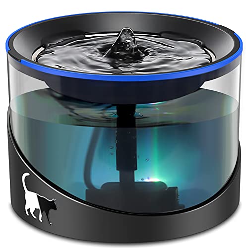 Cat Water Fountain, Automatic Pet Water Fountain for Cats, Dogs, 74oz/2