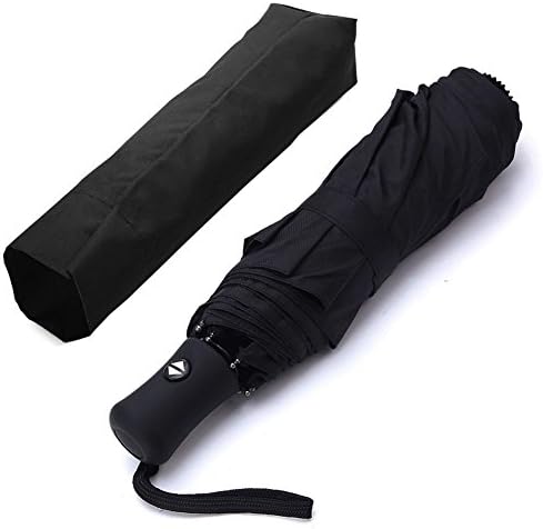 Auto Open Close Travel Umbrella , 210T Pongee Folding Lightweight Umbrella windproof for Men Women and Kids