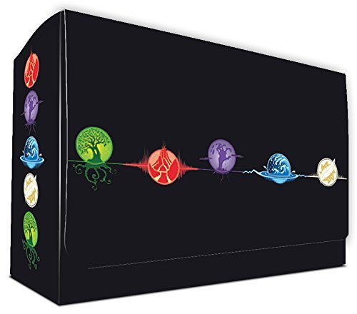 ELEMENTAL 5 COLOR - MAGNETIC Double Deck BOX plus dividers by MAX PRO - Standard Magic the Gathering Size