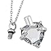 Lantern Low LuckyJewelry Heart Crystal Birthstone Urn Necklaces for Ashes Cremation Jewelry Memorial Keepsake Pendant
