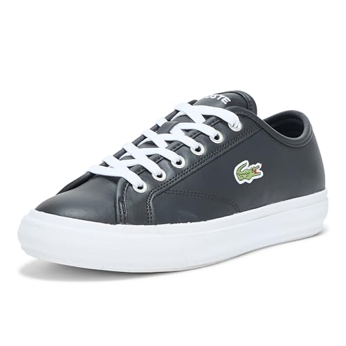 Lacoste Unisex-Child Juniors' Backcourt Sneaker, Black/White, 3